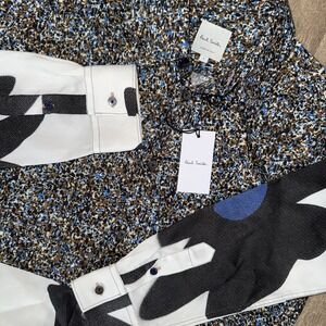 NWT Paul Smith Contract Big Flower Long Sleeve Button Up Shirt Men's Small